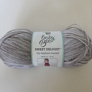 Baby Bee Sweet Delight Toy Elephant Marled 403 Knit Crochet 377 Yds